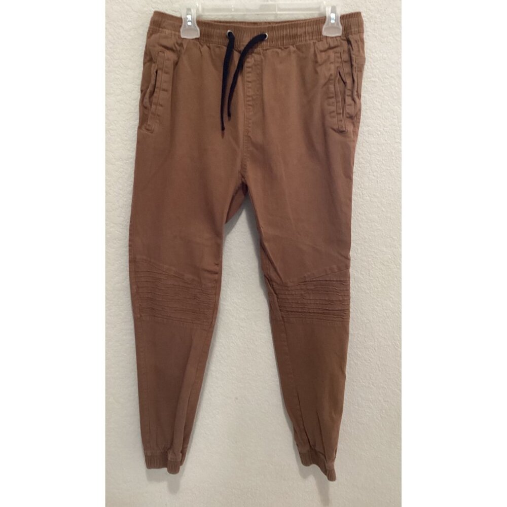 Swiss Cross Stretch  Brown Elastic Waist Jogger Pants Size M/M